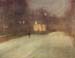 Nocturne in gray and gold, snow in Chelsea by James Abbot McNeill Whistler