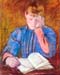 Thoughtful reader by Cassatt