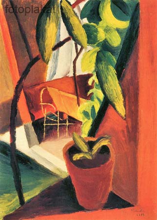 A look into summer-house by August Macke