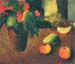 Still Life with begonia, apples and pear by August Macke