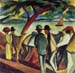 Walking at the lake I by August Macke