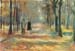 Couple walking in the woods by Lesser Ury