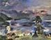 Walchensee with rising moon by Lovis Corinth