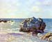 Bay of long-country with rock by Sisley