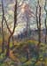 Landscape with big trees by Pissarro
