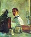 Self Portrai looking in a Mirror by Toulouse-Lautrec