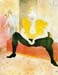 Sitting Clown by Toulouse-Lautrec