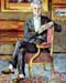 Victor Chocquet seated portrait by Cezanne