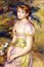 Young Girl with a Basket of Flowers by Renoir