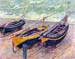 Dock of Etretat (three fishing boats) by Monet