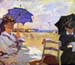 On the beach at Trouville by Monet
