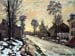 Road to Louveciennes, melting snow children, sunset by Monet