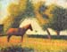 Horse and wagon by Seurat