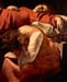 Mary's death detail by Caravaggio