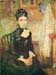 Frau, neben einer Wiege sitzend by Van Gogh