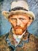 Self-portrait with a gray felt hat [1] by Van Gogh
