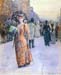 New York street scene by Hassam