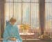 The breakfast room, winter morning by Hassam