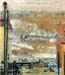 The hut and the skyscrapers by Hassam