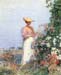 Woman in Garden by Hassam
