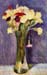 Carnations in a green vase by August Macke