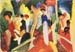Hat shop at the promenade by August Macke