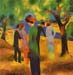 Lady in a green jacket by August Macke