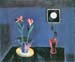 Still life with clock and tulip pot by Walter Gramatte