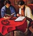 Two women at the table by August Macke