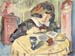 Writing girl (Sonia Gramatte) by Walter Gramatte