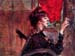 The red curtain by Giovanni Boldini