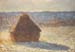 Haystacks, snow, morning by Monet