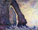 La Porte d'Aval and the needle at Etretat by Monet