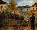 Monet painting in his garden in Argenteuil