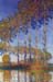 Poplars in the Epte, sunset by Monet