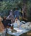 The breakfast outdoors, central section by Monet