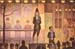 Circus parade by Seurat