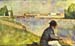 Seated man by Seurat