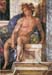 Above the Delphic Sybille by Michelangelo
