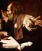 Christ in Emmaus, detail - Disciples of Christ [2] by Caravaggio