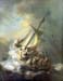 Christ in a storm on the sea of Galilee by Rembrandt