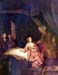 Joseph is accused by Potiphars woman by Rembrandt