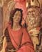 Madonna throne of angels and saints (Detail)  by Botticelli