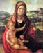 Mary with child against a landscape by Durer