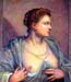 Portrait of a woman with bare breasts by Tintoretto