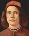 Portrait of a young man detail by Botticellli