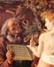 Resting on the Flight into Egypt detail by Caravaggio