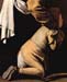 Rosary Madonna detail by Caravaggio