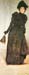 Woman with white-dotted dress by Giovanni Segantini