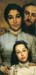 Portrait of Aime-Jules Dalou with his wife and daughter by Alma-Tadema